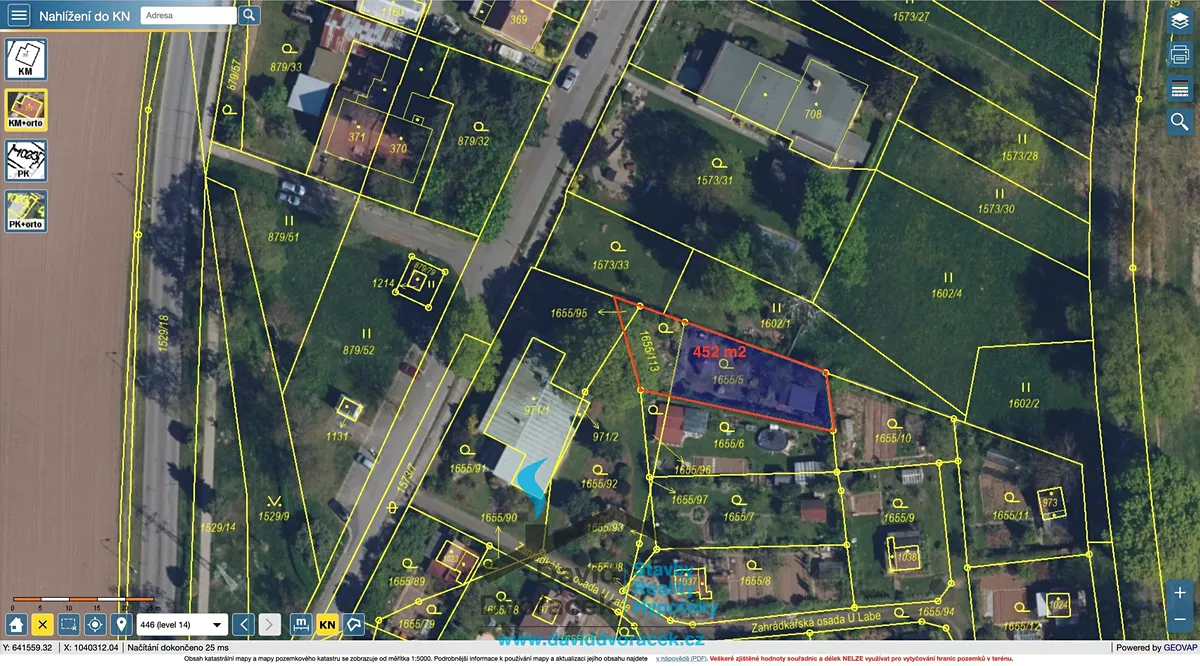 Prodej zahrady 452 m²